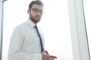 Başarılı bir iş adamının bulanık fotoğrafı.