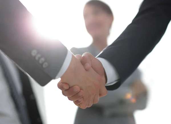 Background image of handshake of business people . — Stock Photo, Image