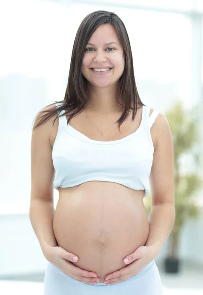 Pregnancy, resting, people and expectation concept — Stock Photo, Image