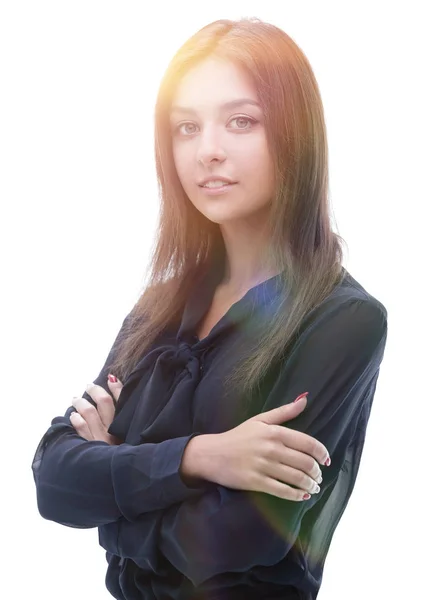 Retrato de una joven empresaria confiada . — Foto de Stock