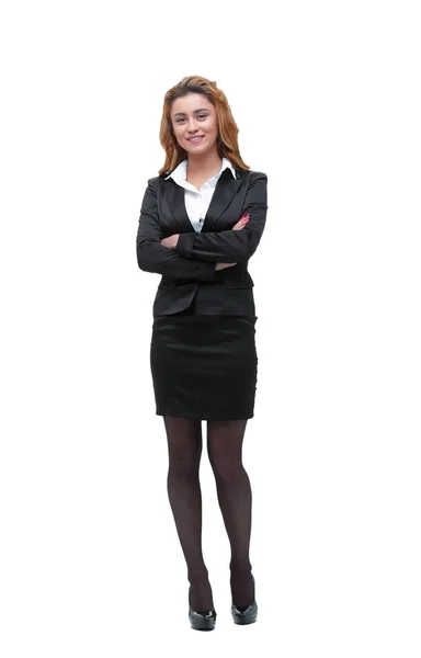 Full-length portrait of young business woman. — Stock Photo, Image