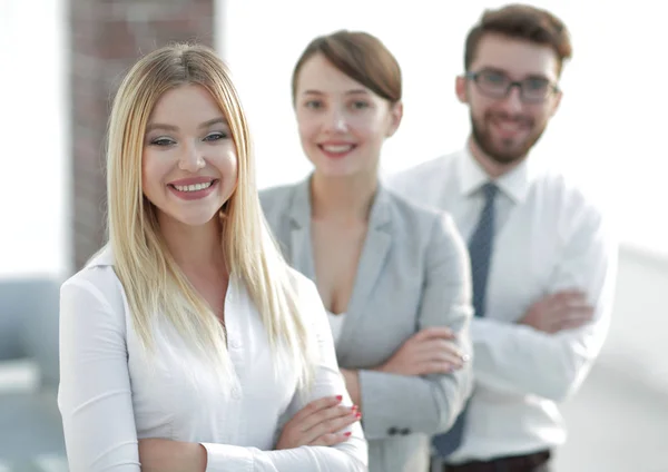 Retrato de primer plano del exitoso equipo de negocios. el concepto empresarial — Foto de Stock