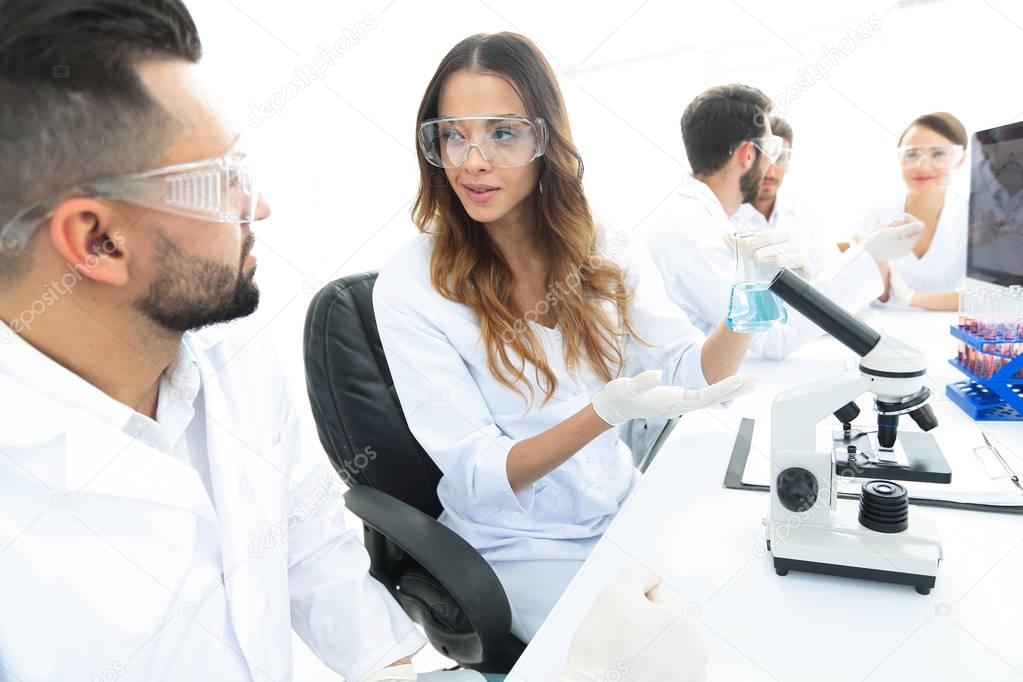 laboratory staff in the workplace