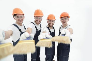 Grup inşaatçılar farklı araçlarla