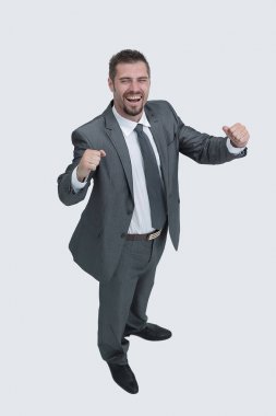 içinde tam growth.the görünümünden top.happy iş adamı