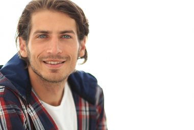 ekose desenli bir gömlek başarılı bir adam portresi.