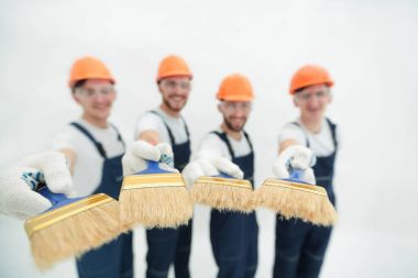 Grup inşaatçılar farklı araçlarla