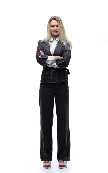 Full-length portrait of young business woman — Stock Photo, Image