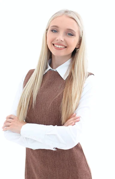 Retrato de una joven asistente sonriente . —  Fotos de Stock