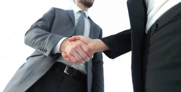 Business partnership meeting concept. Image businessmans handsha — Stock Photo, Image