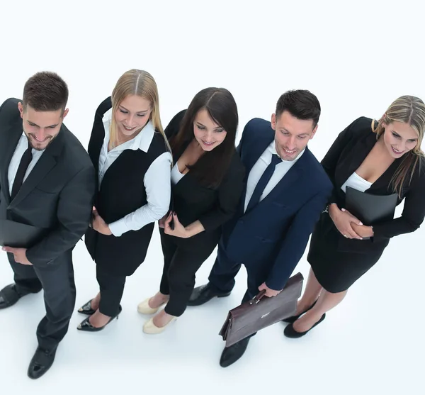 Equipe de negócios view.confident inferior olhando para a câmera . — Fotografia de Stock