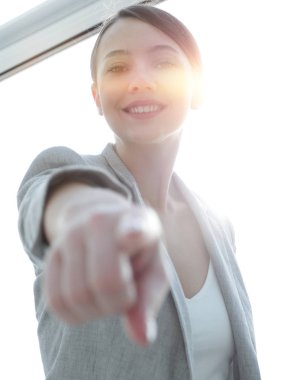 ileriye dönük mutlu iş kadını