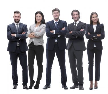 Beyaz arka plan üzerinde izole çeşitli kişilik grup