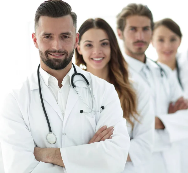 Close seup .group of medical workers — стоковое фото