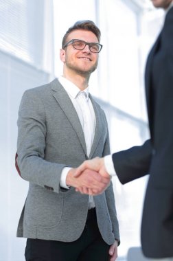 closeup.Handshake iş adamları
