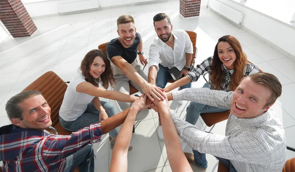 View from the top.successful business team — Stock Photo, Image