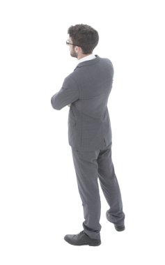 iş adamı dört gözle. Arkadan Görünüm