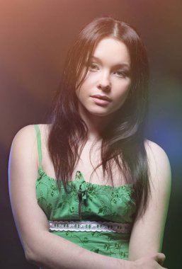 Akşam makyaj güzel genç kadın