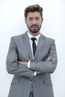 Silah ile ayakta emin sakallı işadamı geçti