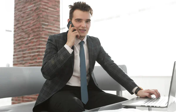 Businessman working in creative office — Stock Photo, Image