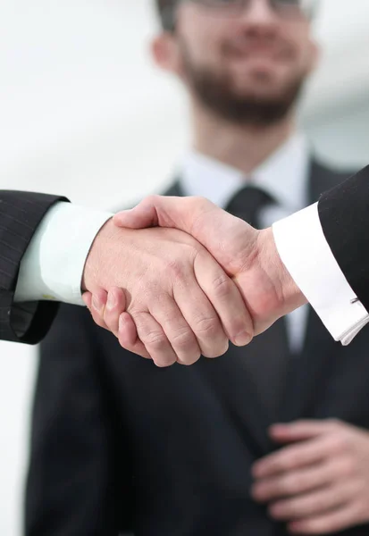 Closeup handshake proven business partners — Stock Photo, Image