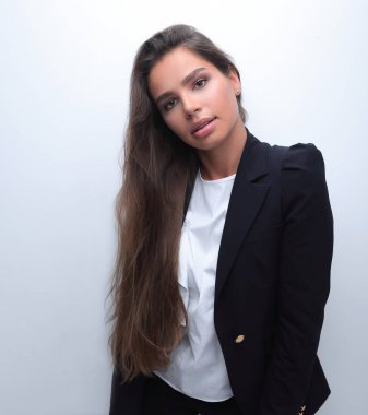 modern genç iş kadını poz