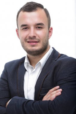portre yüz emin iş kişinin.