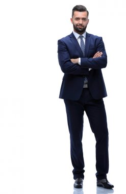 Tam gelişim. İş adamı kolları bağlandı