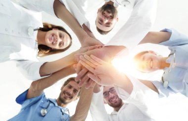 alt view.a takım Tıp Merkezi'nde hekimlerin thei sıktı