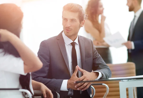 Two employers working in team for the company — Stock Photo, Image