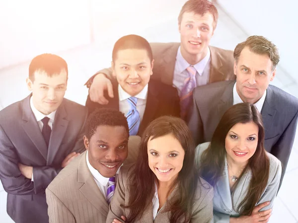 View from the top is unanimous business team Stock Photo