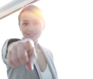 ileriye dönük mutlu iş kadını