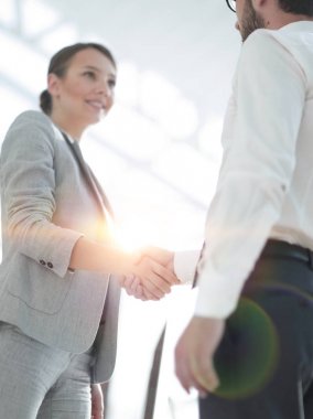 yakın çekim. karşılıklı iş ortakları