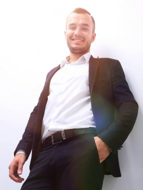 tam growth.bottom emin işadamı görünümünde .