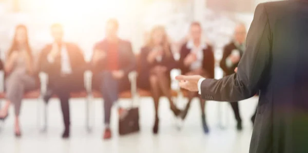 Zakelijke achtergrond. het wazig beeld van het Bureau. — Stockfoto