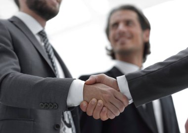 closeup.Handshake iş adamları