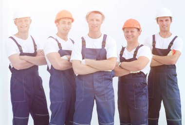 Profesyonel endüstriyel işçilerin grup.