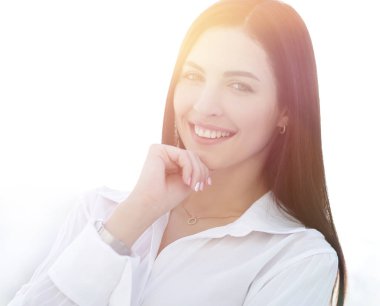 modern başarılı genç kadının yakın çekim yüz