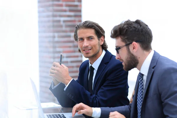 Two clerks working at the Desk — Stock Photo, Image