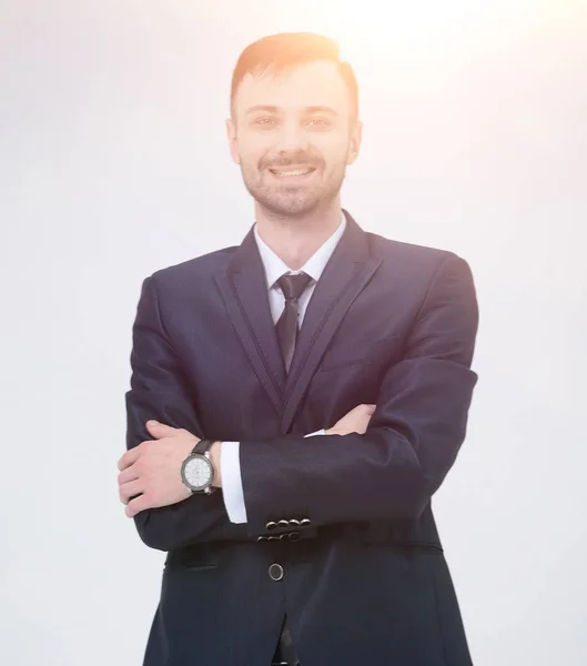 Senior Manager with folded arms in front of you — Stock Photo, Image