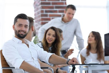 iş adamı ve onun yaratıcı ekip çalışması