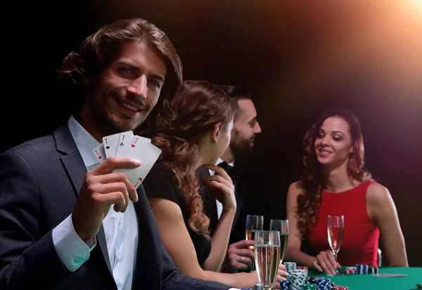 Група зловісних гравців у покер — стокове фото