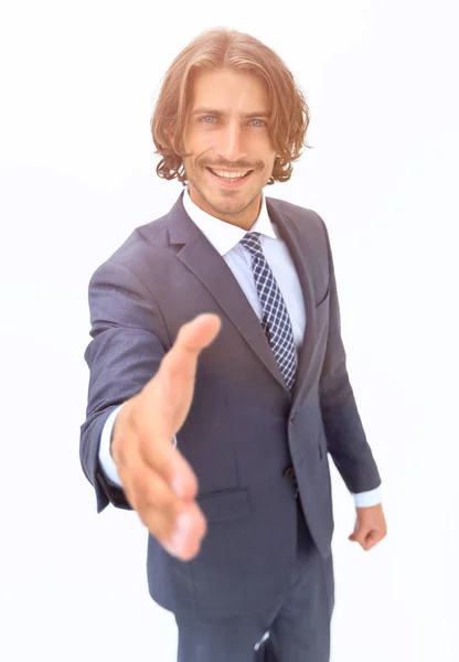 Businessman offering for handshake — Stock Photo, Image