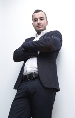 tam growth.bottom emin işadamı görünümünde .