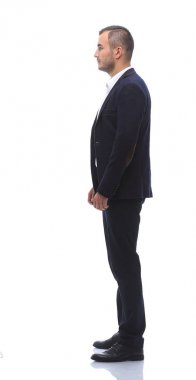 başarılı bir iş adamı, yan view.portrait.