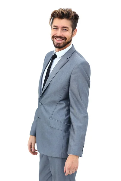 Homem de negócios sério de moda em um terno clássico — Fotografia de Stock