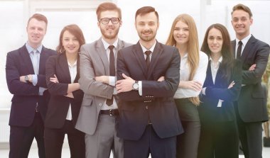 grup portresi.Proje yöneticileri ve iş ekibi