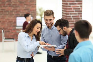 Mutlu iş adamları, söz ve WHI gülümseyen gadget kullanarak