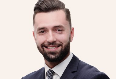Kendinden emin bir orta işadamı portresi portre