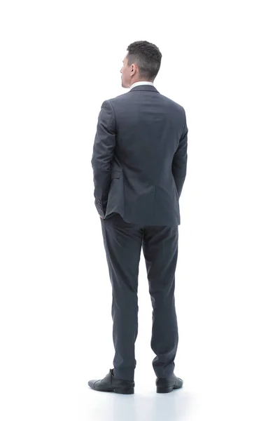 Rear view.businessman looking at copy space — Stock Photo, Image